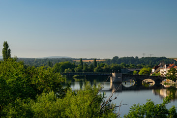 Fototapeta na wymiar bridge over the river at the Morning 