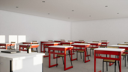 salle de classe COVID 19 vue 3d 14