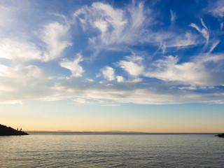 sunset over the sea