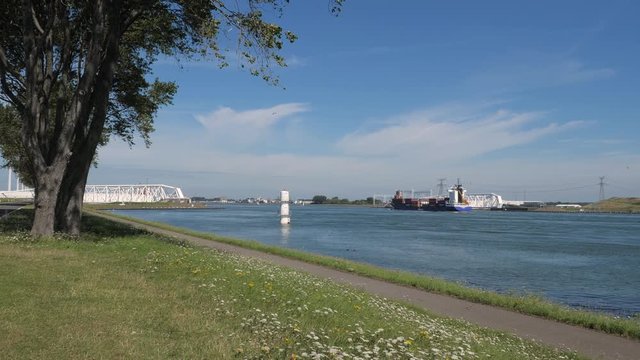 Deltaworks Maaslandkering Maesland barrier near Rotterdam in the Netherlands