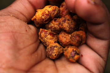 testy fried food close up image