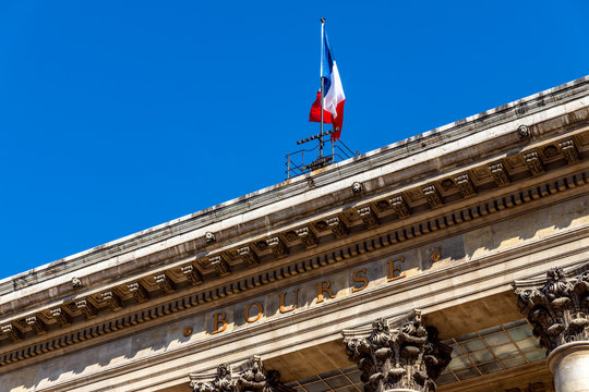 Paris, France - September 02 2019: Paris Bourse stock exchange building (Brongniart palace).