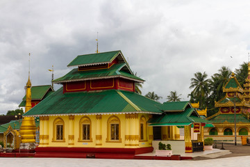 The beauty of Myanmar architecture at Shwe Taung Zar Pagoda, the most important temple in Dawei.