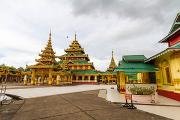Fototapeta na wymiar The beauty of Myanmar architecture at Shwe Taung Zar Pagoda, the most important temple in Dawei.