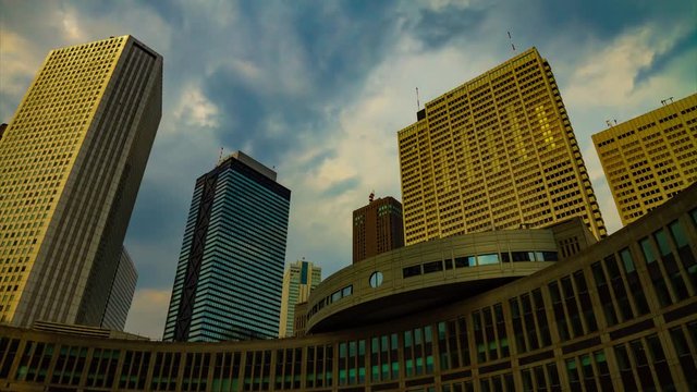 A timelapse of Tokyo Metropolitan Government wide shot tilt