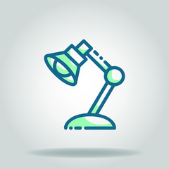 desk lamp icon or logo in  twotone

