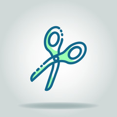 scissor icon or logo in  twotone
