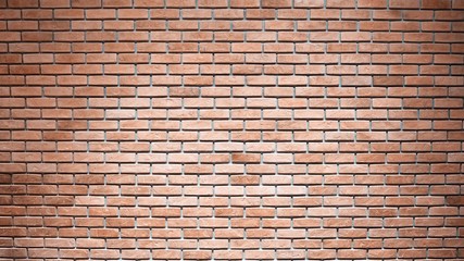 Beautiful brick wall in red vintage tone for background and decoration