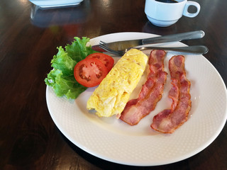 Bacon and egg breakfast
