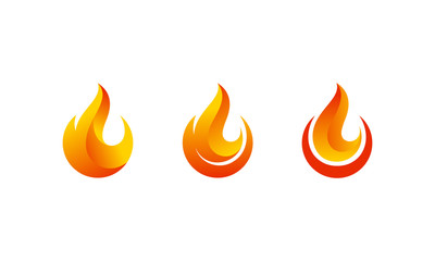Modern fire logo design vector
