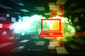 Digital Abstract technology background,2d illustration