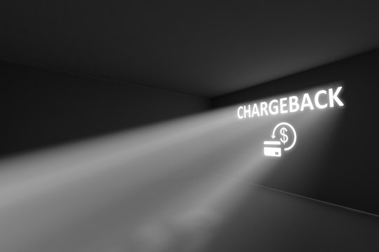CHARGEBACK rays volume light concept 3d illustration