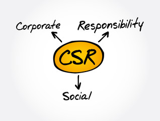 Fototapeta premium CSR - Corporate Social Responsibility acronym, business concept background