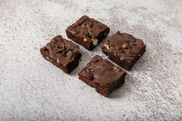 homemade brownie with white chocolate chip and chocolate chip