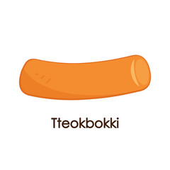 Tteokbokki Noodle vector. korean food. Spicy rice cake.