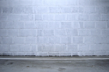 Beton wall. Brick wall. White and gray texture. 
Background.