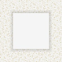 Design of Christmas background with copyspace and decorations. Xmas card. Vector