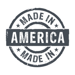 Made in America grunge stamp vector