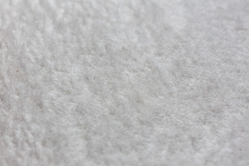 Texture of white cotton towel close up