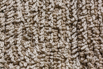 Close-up beige fabric texture of mop for floor cleaning