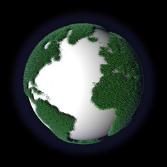 Eco sustainable industry and energy efficiency concept. Original 3d rendering.