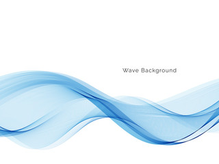Naklejka premium Blue Wave Background, Abstract Ocean Waves Design Element