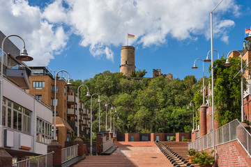 Obraz premium Blick zur Godesburg in Bonn-Bad Godesberg; Deutschland