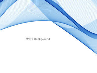 Modern blue wave decorative background