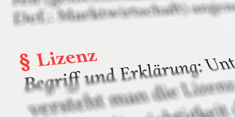 Lizenz rechtlich erklärt