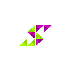 Letter S Polygon Geometric Creative Modern Logo Design Template Element