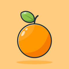 Orange Fruit icon Illustration Design