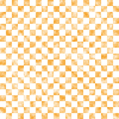 市松模様　空　オレンジ　S