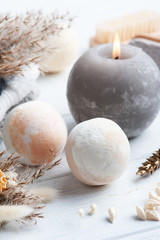 Bath bombs in spa composition