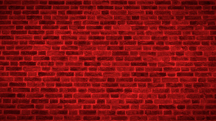 Fototapeta na wymiar Red Brick Wall Texture Panoramic
