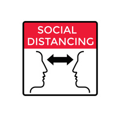 Social distancing. Keep the 1-2 meter distance. Coronovirus epidemic protective. Vector illustration