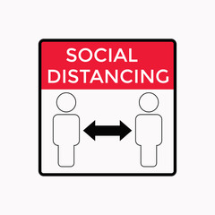Social distancing. Keep the 1-2 meter distance. Coronovirus epidemic protective. Vector illustration