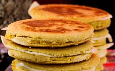 Arepas on the grill