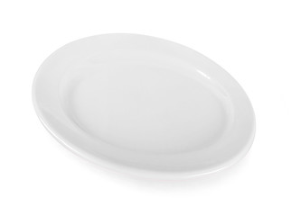 empty plate isolated on white background