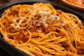 パスタ　テイクアウト  サイゼリア　ミートソーススパゲティ 出前 イタリアン