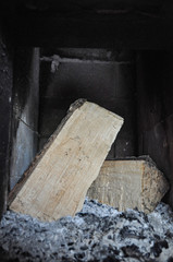Inside wood stove