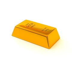 gold bar on white background