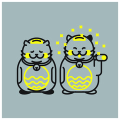 Cute cats illustration