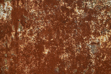 abstract corroded old paint on metal walls The wall is cracked with old paint, Rusty on old metal...