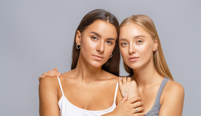 Portrait of two young women