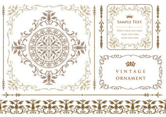  ビンテージオーナメントセット。ボーダー、フレーム。