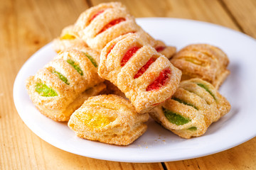 puff pastry cookies with jam