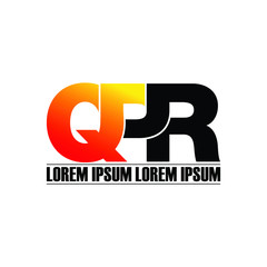Letter QPR logo design vector