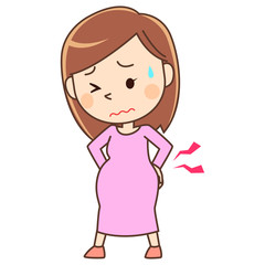 腰痛に苦しむ妊婦
