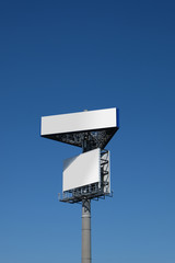 Blank billboard for advertisement with sky