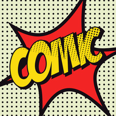 Comic book style label template.